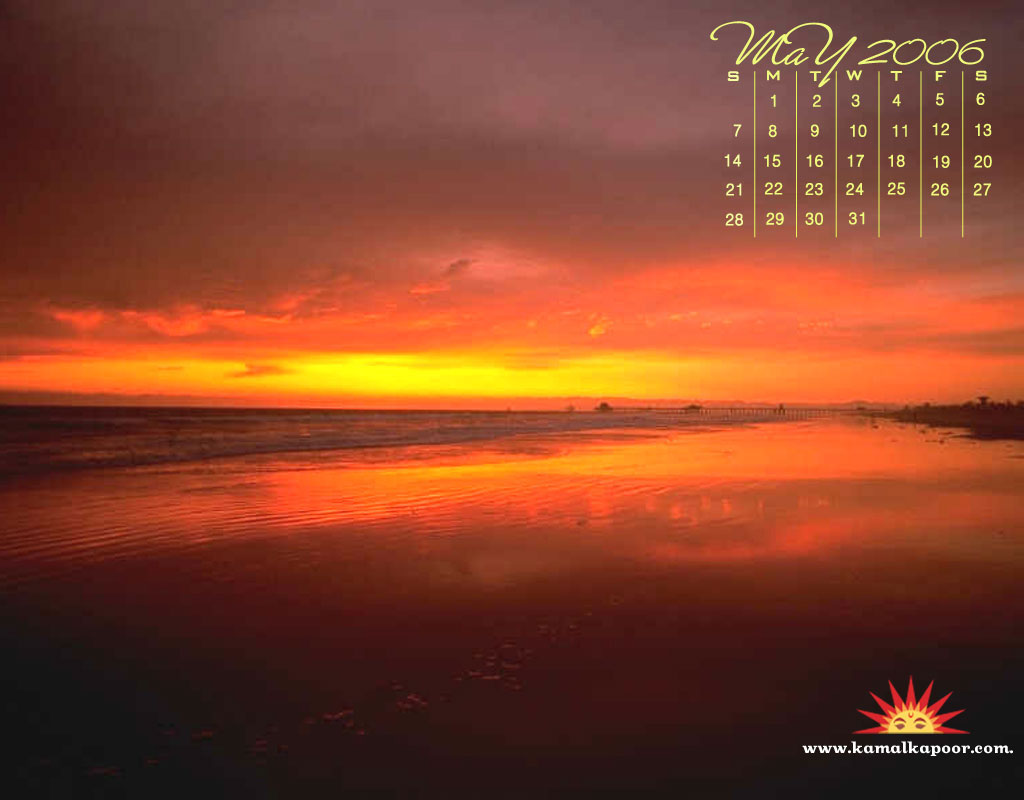 Sunset Calendars Wallpaper